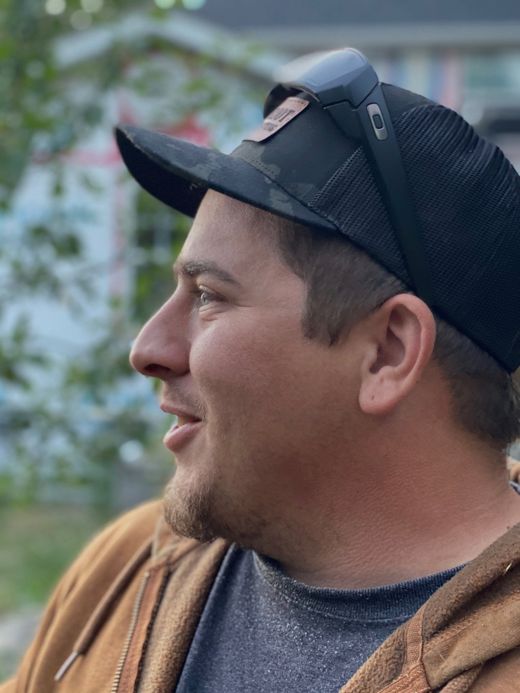 Custom Black/Brown Patched Hats