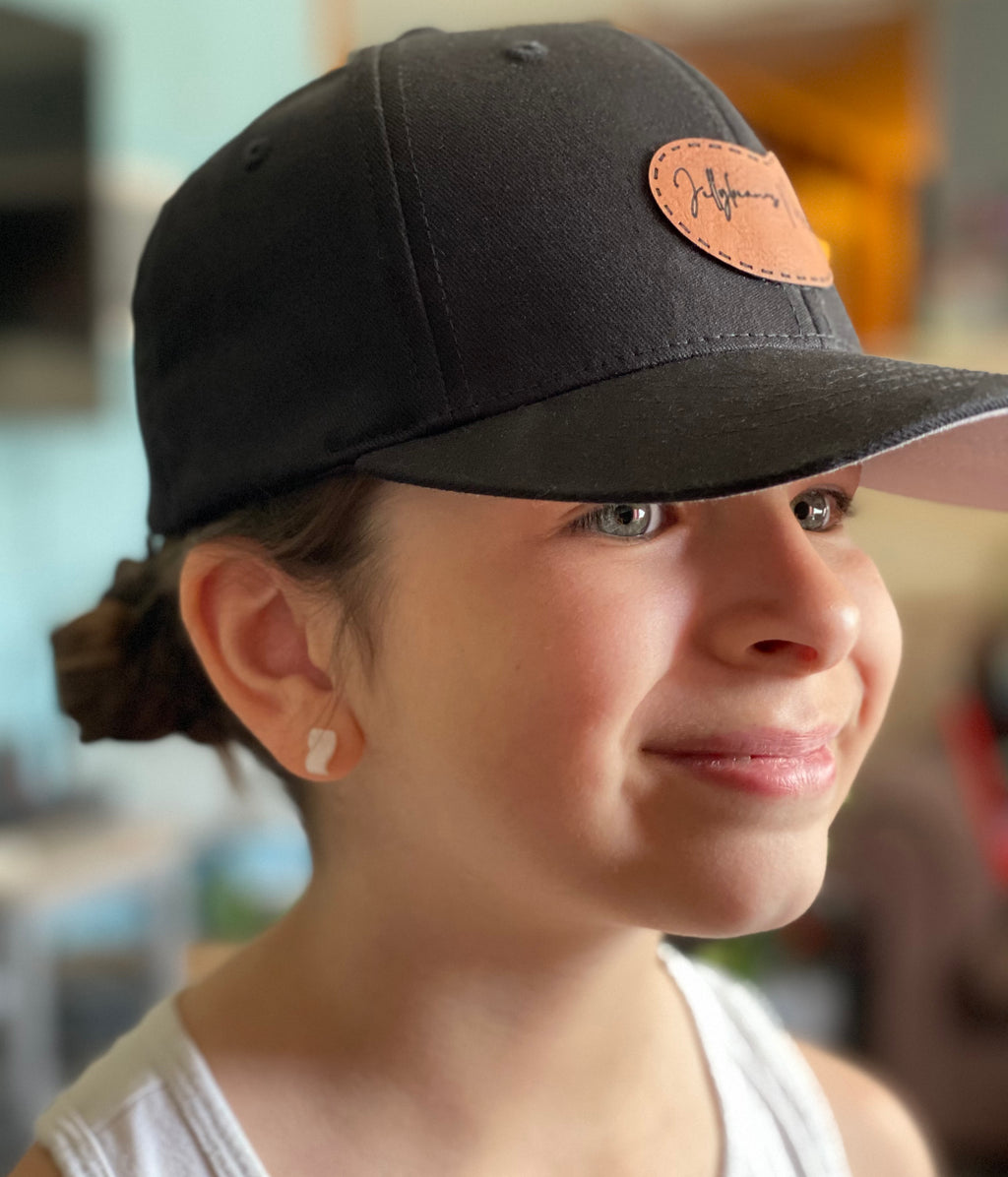 Custom Black/Brown Patched Hats