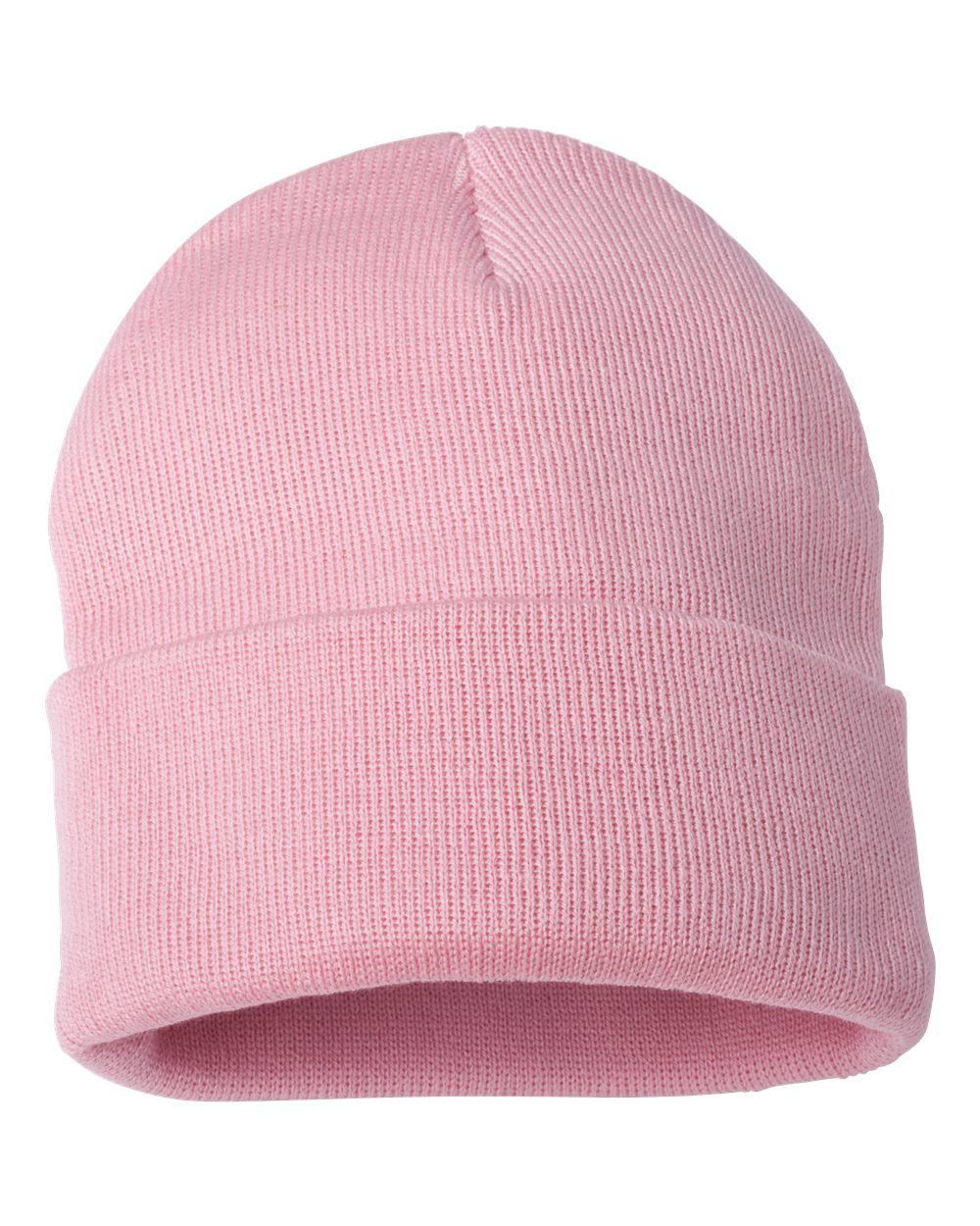Acrylic cuffed toque in baby pink